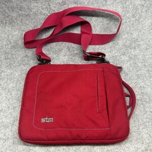 STM Unisex Tablet Crossbody Bag OS Red Ripstop Padded Tech Sleeve
